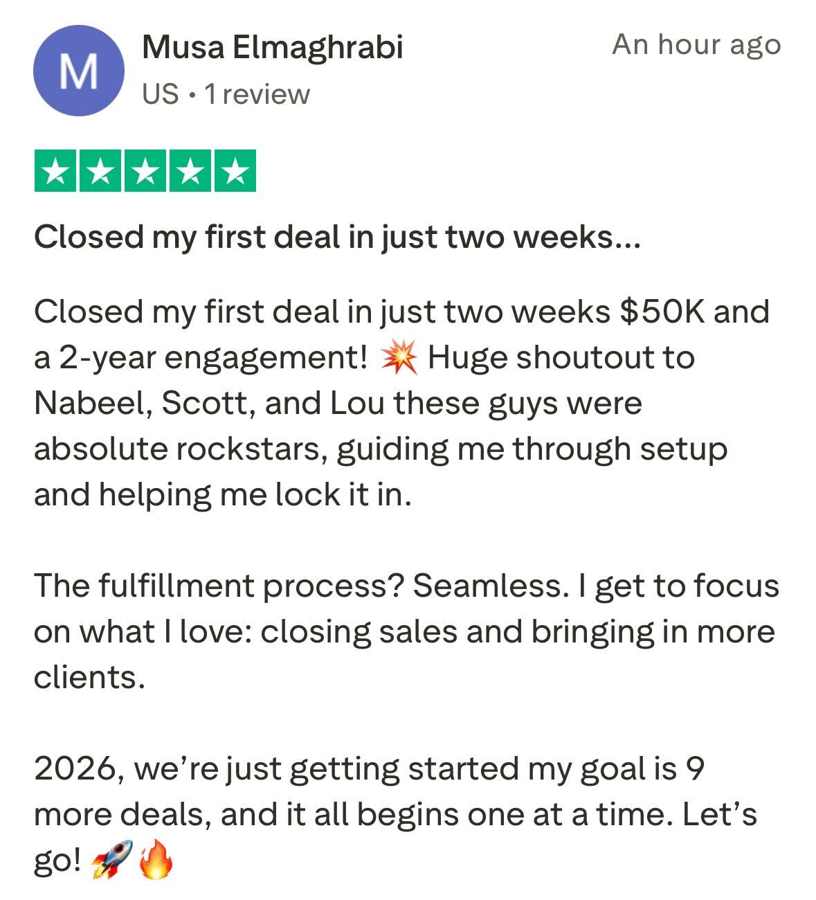 Musa $50K